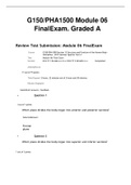 Exam (elaborations) G150/PHA1500 Module 06 Final Exam. Graded A