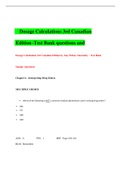 Exam (elaborations) Dosage Calculations 3rd Canadian Edition– Test Bank questions and answers solution updated 2020