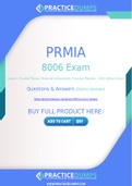 PRMIA 8006 Dumps - The Best Way To Succeed in Your 8006 Exam