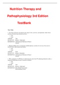 Exam (elaborations) Nutrition Therapy and Pathophysiology 3rd Edition Test Bank solution