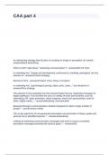 CAA part 4  questions with verified answers
