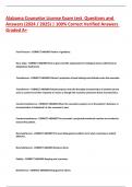 Alabama Counselor License Exam test  Questions and Answers &lpar;2024 &sol; 2025&rpar; &vert; 100&percnt; Correct Verified Answers Graded A&plus;