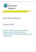 Bundle &colon;Pearson Edexcel International Advanced Level Biology Paper reference International Advanced Subsidiary&sol;Advanced Level UNIT 2&colon; Cells&comma; Development&comma; Biodiversity and Conservation QP and MS MAY 2024
