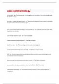 cpss ophthalmology  Exam Questions and Answers well Explained Latest 2024&sol;2025 Update 100&percnt; Correct&period;