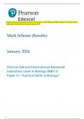 Bundle&colon; Pearson Edexcel International Advanced Level International Advanced Subsidiary&sol;Advanced Level UNIT 3&colon; Practical Skills in Biology I January 2024 Question Paper and Mark Schemes  