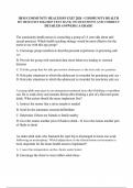 HESI COMMUNITY HEALTH RN EXIT 2024 &sol; COMMUNITY HEALTH RN HESI EXIT 2024&sol;2025 TEST BANK 150 QUESTIONS AND CORRECT DETAILED ANSWERS &vert; A GRADE
