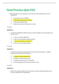 PN2 Final Practice Quiz with (GRADED A) answers | 100% GUARANTEED PASS.