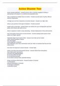Active Shooter Test Questions and Answers