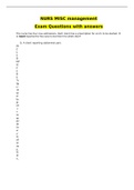 NURS MISC management  Exam Questions with answers