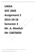 ECS2602 ASSIGNMENT 2 SEMESTER 1 
