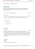 Week 5 Knowledge Check Homework Practice Questions