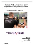 Uitwerking 'Verantwoordingsverslag' &lpar;Sport & Bewegen&rpar; Kerntaak 4 &lpar;P3-K1&rpar;&colon; Aanbieden van een SB-programma voor een gezonde&lpar;re&rpar; levensstijl&period;