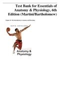 Test Bank for Essentials of Anatomy & Physiology, 6th Edition (Martini/Bartholomew) - Chapter 01: The Introduction to Anatomy and Physiology