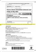 Pearson Edexcel International Advanced Level Physics International Advanced Level UNIT 4&colon; Further Mechanics&comma; Fields and Particles QP MAY  2024