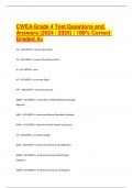 CWEA Grade 4 Test Questions and Answers &lpar;2024 &sol; 2025&rpar; &vert; 100&percnt; Correct Graded A&plus;