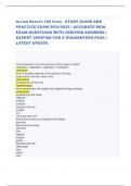 ALLIED HEALTH 109 FINAL STUDY GUIDE AND PRACTICE EXAM 2024&sol;2025 &vert; ACCURATE REAL EXAM QUESTIONS WITH VERIFIED ANSWERS &vert; EXPERT VERIFIED FOR A GUARANTEED PASS &vert; LATEST UPDATE