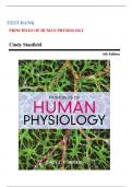 Test Bank for Principles of Human Physiology 6th Edition by Cindy L&period; Stanfield&vert; 9780134169804&vert; All Chapters 1-24&vert; LATEST