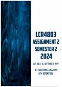 LCR4803 Assignment 2 Semester 2 2024 &vert; Due 16 September 2024