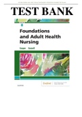 TEST BANK FOR FOUNDATIONS AND ADULT HEALTH NURSING, 8TH EDITION BY KIM COOPER AND KELLY GOSNELL ISBN: 9780323484374 