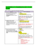 Study guide NURSING 304 - SAUNDERS ATI PHARMACOLOGY STUDY GUIDE (2019/2020) Complete Solution, A