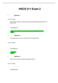 Exam &lpar;elaborations&rpar; HSCO 511 Exam 2 Liberty University answers complete solutions &colon; All answers Correct&period;