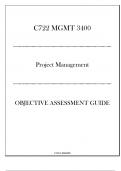 &lpar;WGU C722&rpar; MGMT 3400 - Project Management - OA Guide 2024-2025&period;