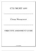 &lpar;WGU C721&rpar; MGMT 4400 - Change Management - OA Guide 2024-2025