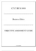 &lpar;WGU C717&rpar; BUS 3000 - Business Ethics - Objective Assessment Guide 2024-2025&period;