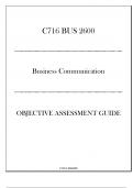 &lpar;WGU C716&rpar; BUS 2600 - Business Communication - OA Guide 2024-2025