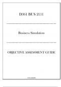 &lpar;WGU D361&rpar; BUS 2111 - Business Simulation - Objective Assessment Guide 2024-2025