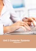 Unit 2 Computer Systems Assignment 2