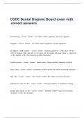 CSCE Dental Hygiene Board exam with correct answers&period;