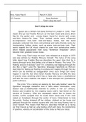 Song analysis to "Don't stop me now"