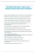 PSI PRACTICE TEST - NAIL TECH - INDIANA QUESTIONS AND ANSWERS