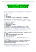 AMBULATORY CARE NURSING QUESTIONS AND ANSWERS