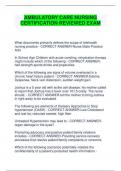 AMBULATORY CARE NURSING CERTIFICATION REVIEWED EXAM