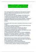 AMBULATORY NURSE EXAM QUESTIONS AND ANSWERS