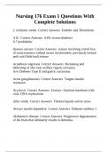 Hondros Nur 176 Hondros College School Of Nursing -Nursing 176 Exam 1 Questions With Complete Solutions&period;