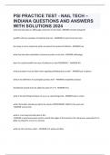 PSI PRACTICE TEST - NAIL TECH &ndash; INDIANA QUESTIONS AND ANSWERS WITH SOLUTIONS 2024