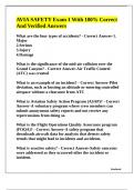 AVIA SAFETY Exam 1 With 100&percnt; Correct And Verified Answers