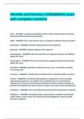 Heredity and Genetics &lpar;C652&rpar;&lpar;WGU&rpar; exam with complete solutions