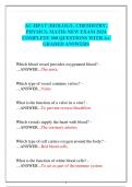 AC-HPAT &lpar;BIOLOGY&comma; CHEMISTRY&comma; PHYSICS&comma; MATH&rpar; NEW EXAM 2024  COMPLETE 300 QUESTIONS WITH A&plus; GRADED ANSWERS