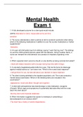  NUR 2488 Mental Health Exam 1( Complete updated questions and correct answers) 