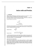 Biochemistry notes on amino acids and proteins, with added practice test questions