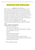 NR 283 EXAM 1 STUDY GUIDE &sol; NR283 EXAM 1 STUDY GUIDE &lpar;LATEST VERSION 2&comma; 2021&rpar; &vert; VERIFIED&comma; 100 &percnt; CORRECT &vert; CHAMBERLAIN COLLEGE OF NURSING 