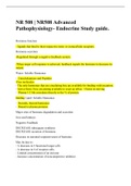 NR 508 &vert; NR508 Advanced Pathophysiology- Endocrine Study guide&period;