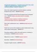 PHLEBOTOMY ESSENTIALS 6TH EDITION STUDY GUIDE FINAL EXAM  &sol;COMPLETE QUESTIONS AND CORRECT ANSWERS  &lpar;VERIFIED ANSWERS &rpar; ALREADY GRADED A&plus;&period;