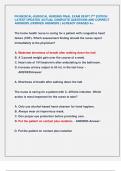 PN MEDICAL-SURGICAL NURSING FINAL EXAM DEWIT 3RD EDITION  LATEST UPDATES &vert;ACTUAL COMPLETE QUESTIONS AND CORRECT  ANSWERS &lpar;VERIFIED ANSWERS &rpar; ALREADY GRADED A&plus;&period;
