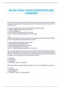 NR 601 FINAL EXAM QUESTIONS AND ANSWERS