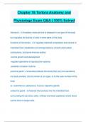 Chapter 18 Tortora Anatomy and Physiology Exam Q&A &vert; 100&percnt; Solved